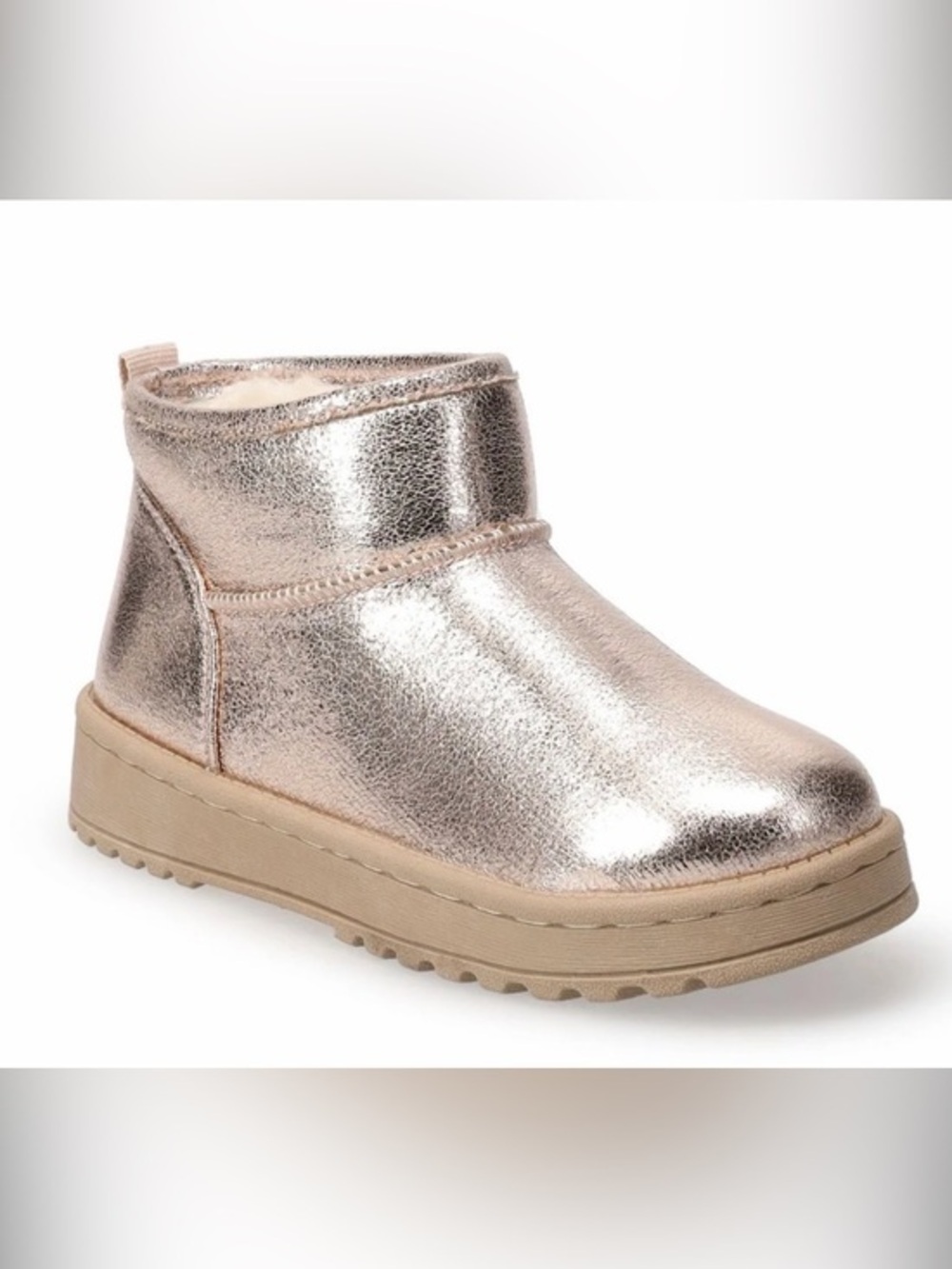 SONOMA | Girl’s Fur Lined Gold Ankle Boot